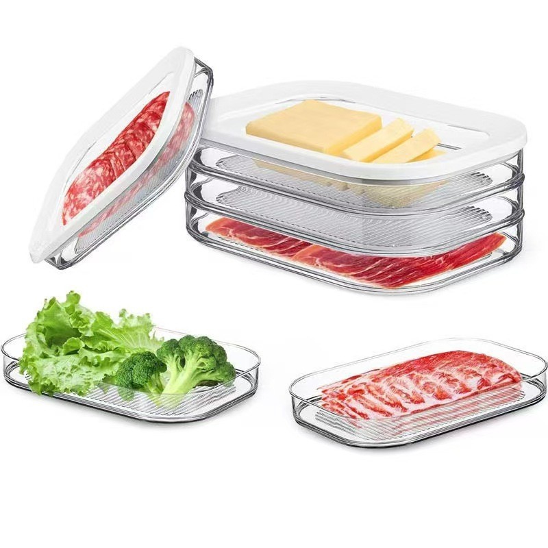 3-Layer Deli Meat Storage Cont - đánh giá và giá Meal Prep Cold Lunches
