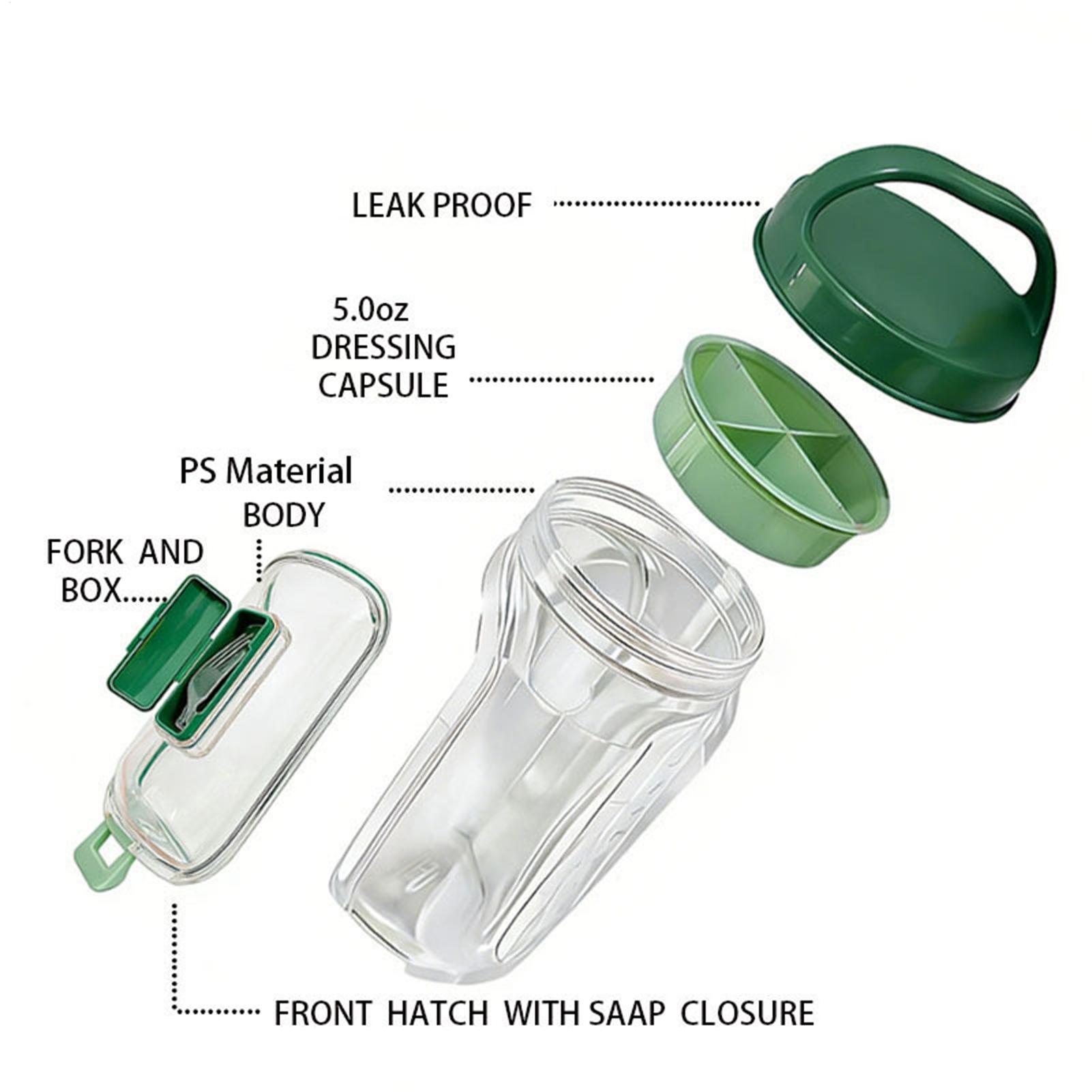 Side-Opening Salad Jar 1000ml  - đánh giá và giá Meal Prep Gym