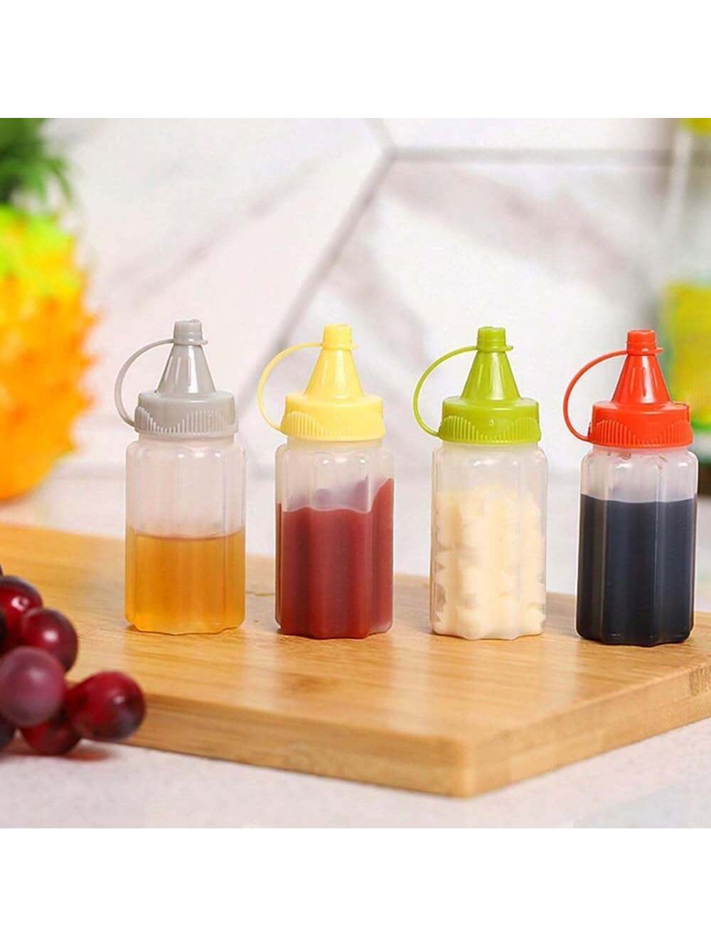 2/4/6Pcs Portable PP Sauce Squ - đánh giá và giá Herb Keeper Bottle