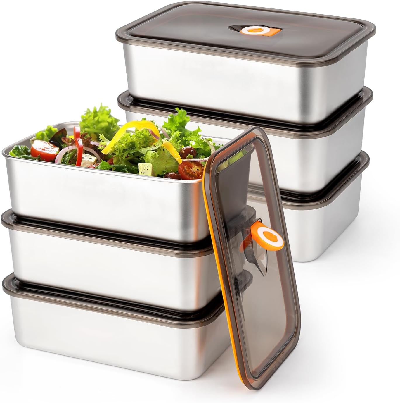 6 Pack(57oz) Stainless Steel F - đánh giá và giá Meal Prep Box