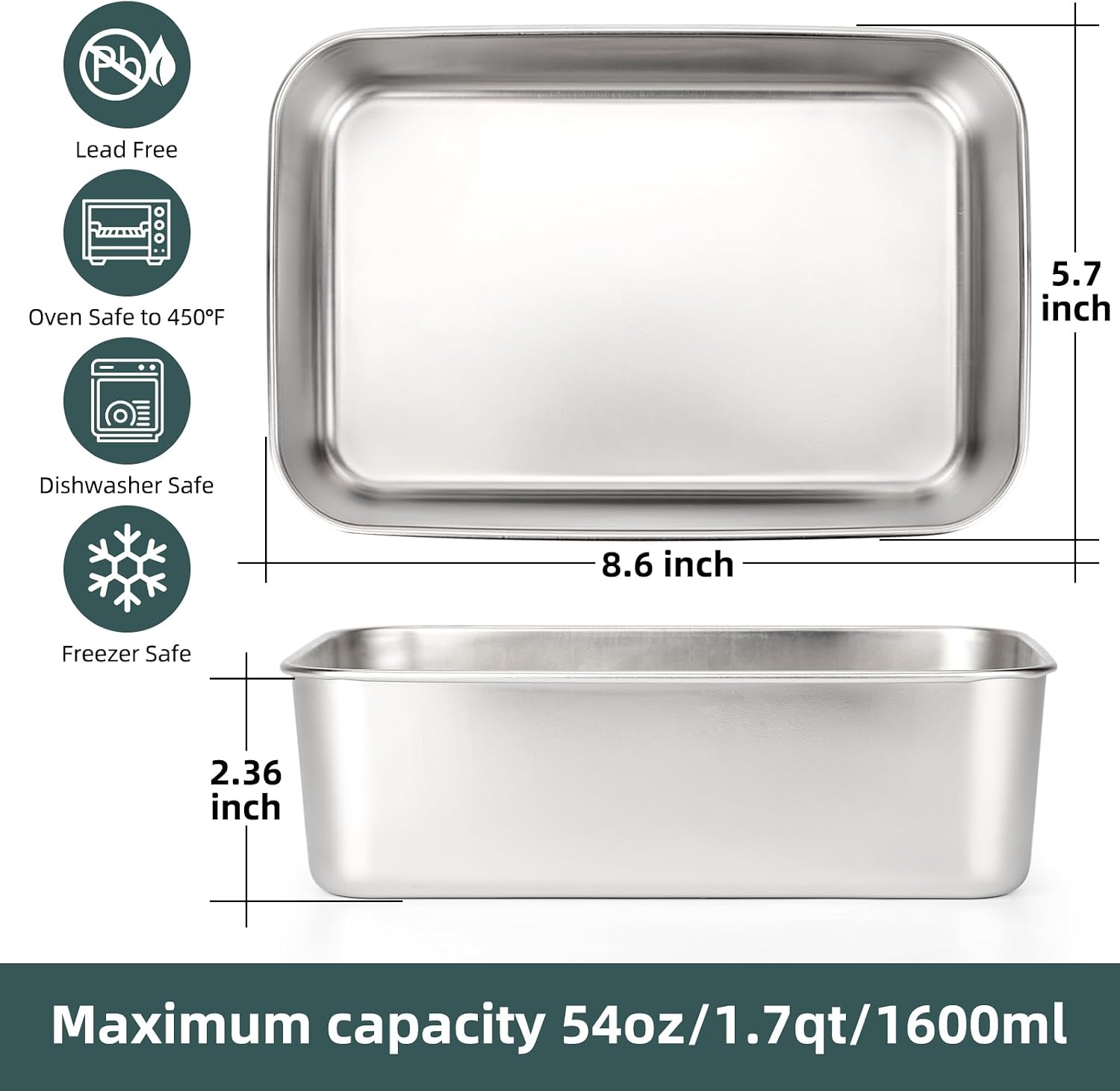6 Pack(57oz) Stainless Steel F - đánh giá và giá Meal Prep Box