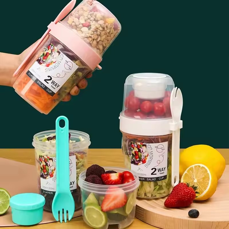 Salad Oatmeal Cup 500ml+300ml  - đánh giá và giá Meal Prep Gym