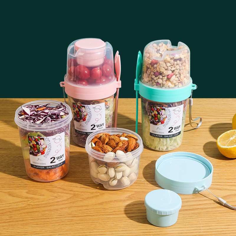 Salad Oatmeal Cup 500ml+300ml  - đánh giá và giá Meal Prep Gym