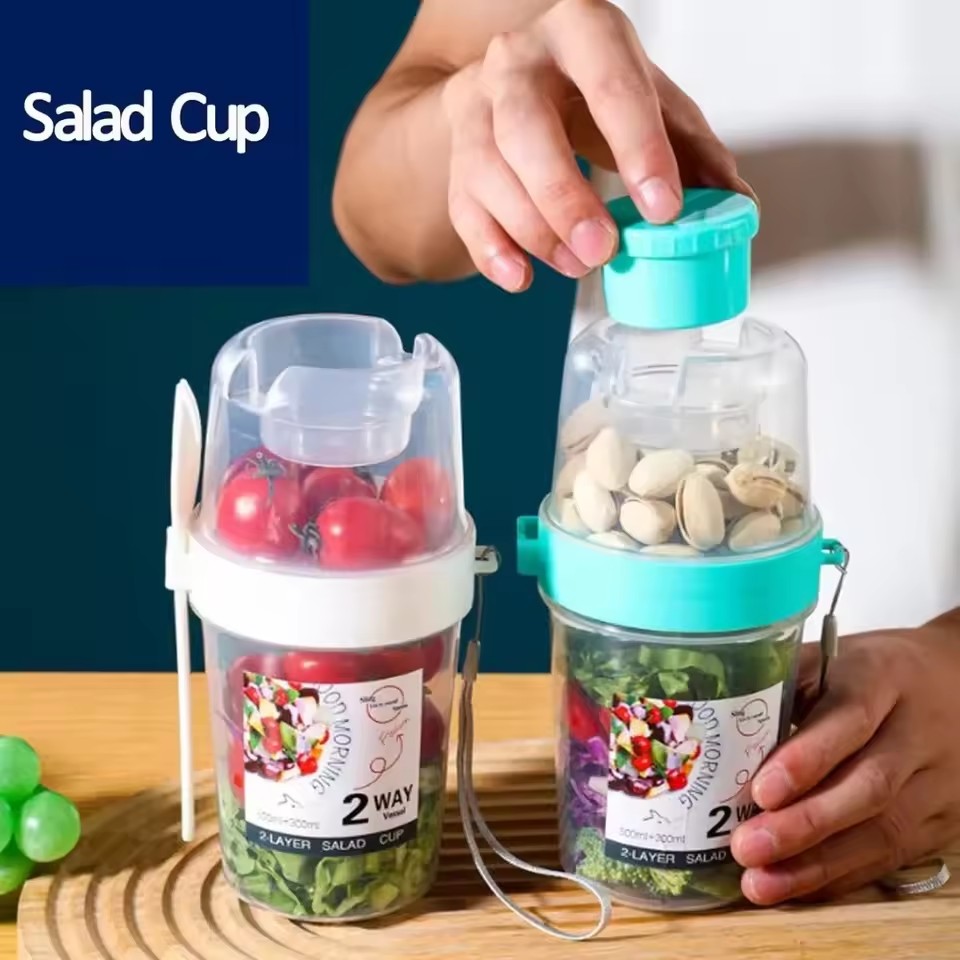 Salad Oatmeal Cup 500ml+300ml  - đánh giá và giá Meal Prep Gym
