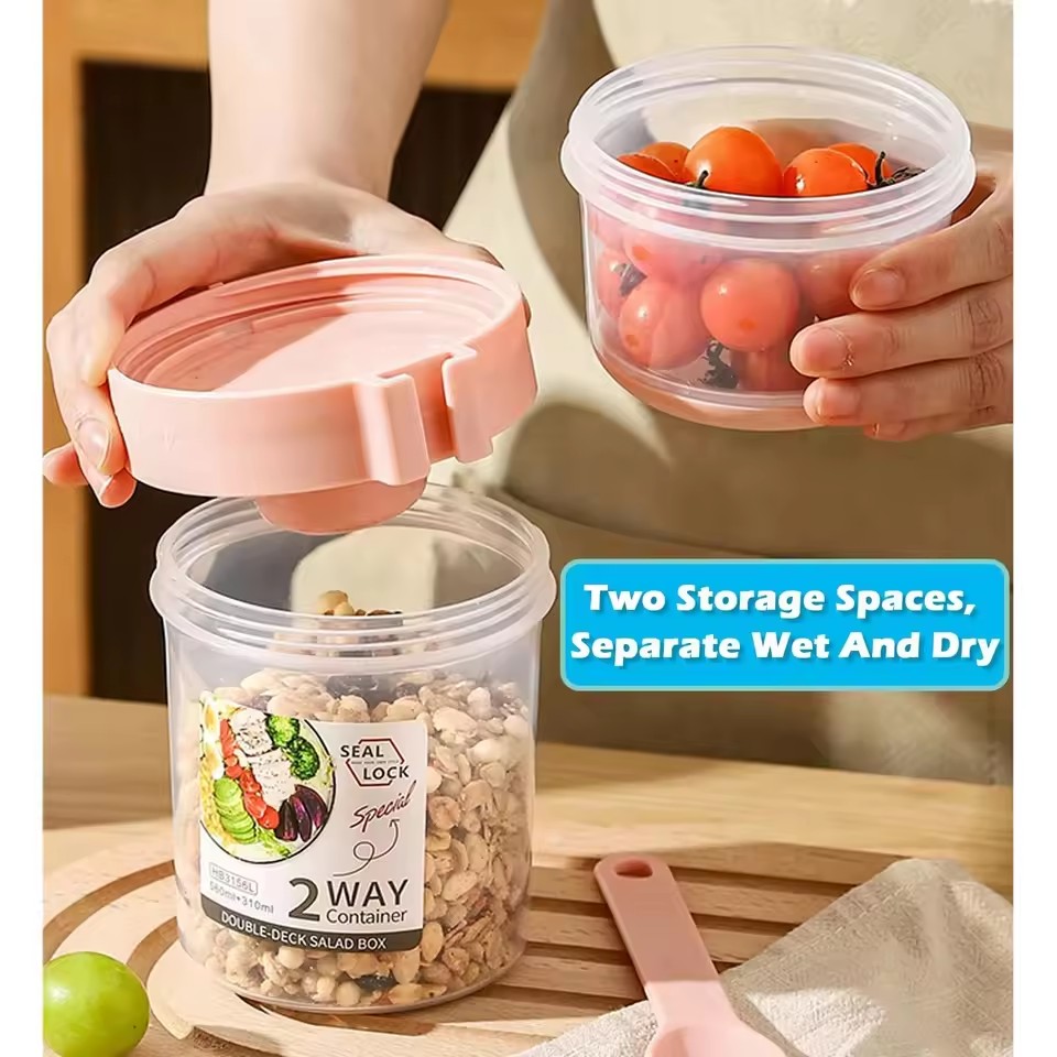 Salad Oatmeal Cup 500ml+300ml  - đánh giá và giá Meal Prep Gym