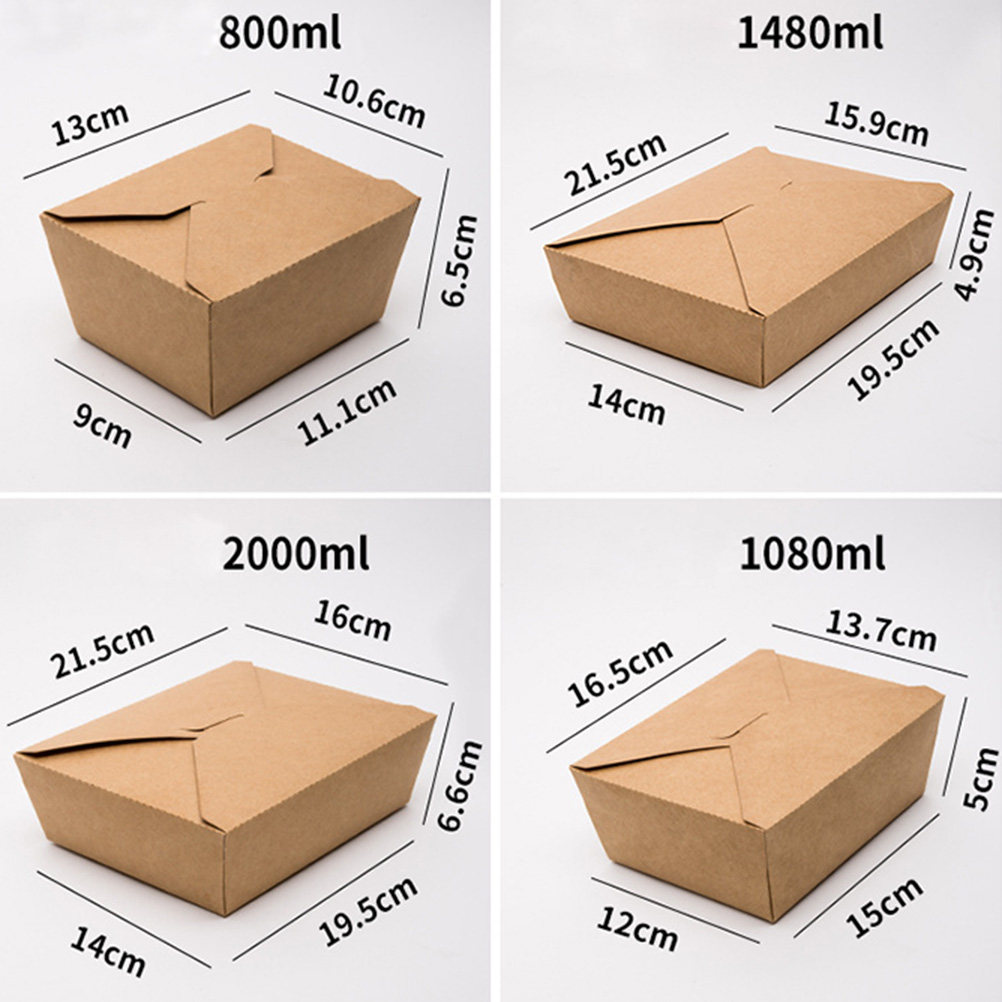 20Pcs Kraft Paper Lunch Box Di - đánh giá và giá Meal Prep Cold Lunches