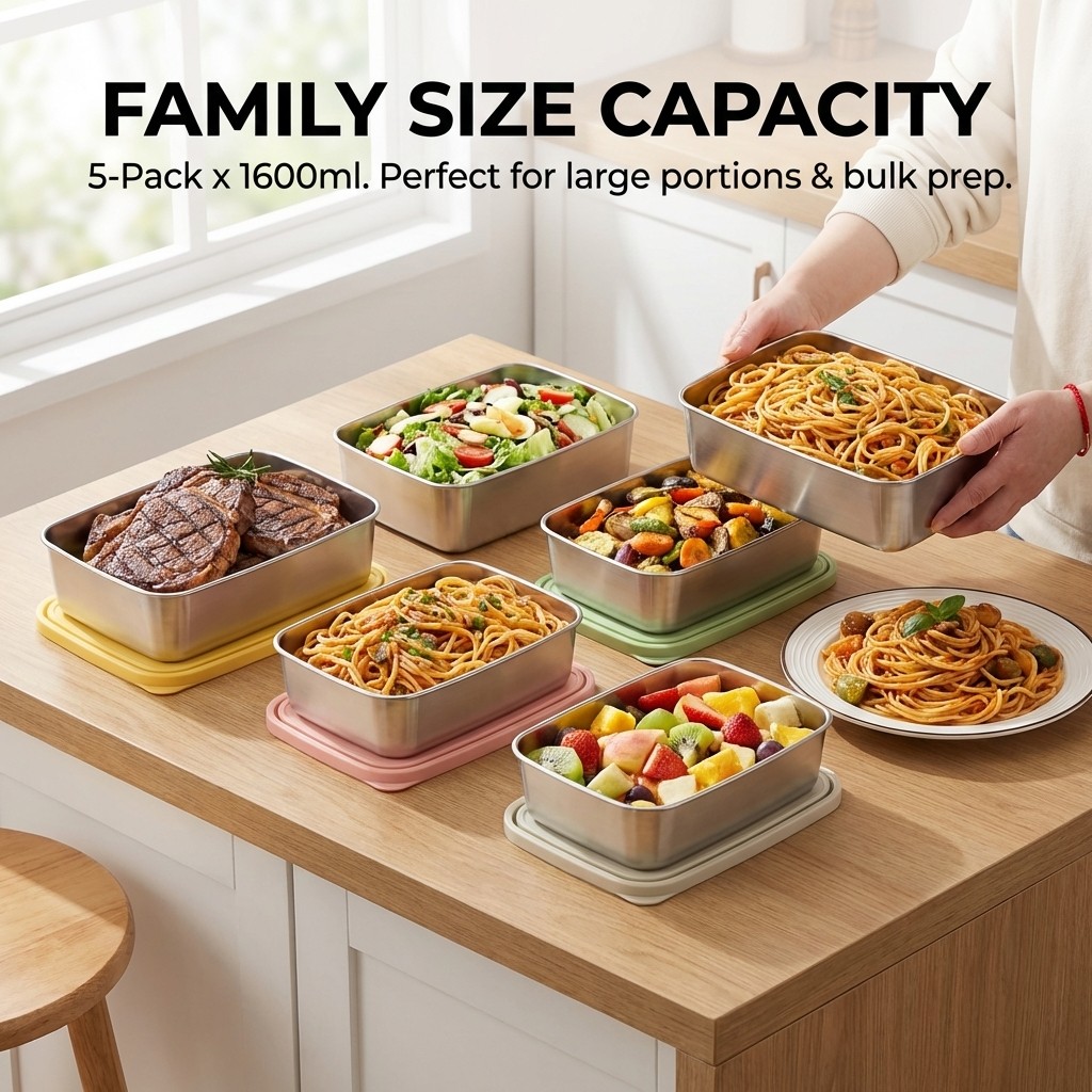 Large Capacity Food Container  - đánh giá và giá Meal Prep Box