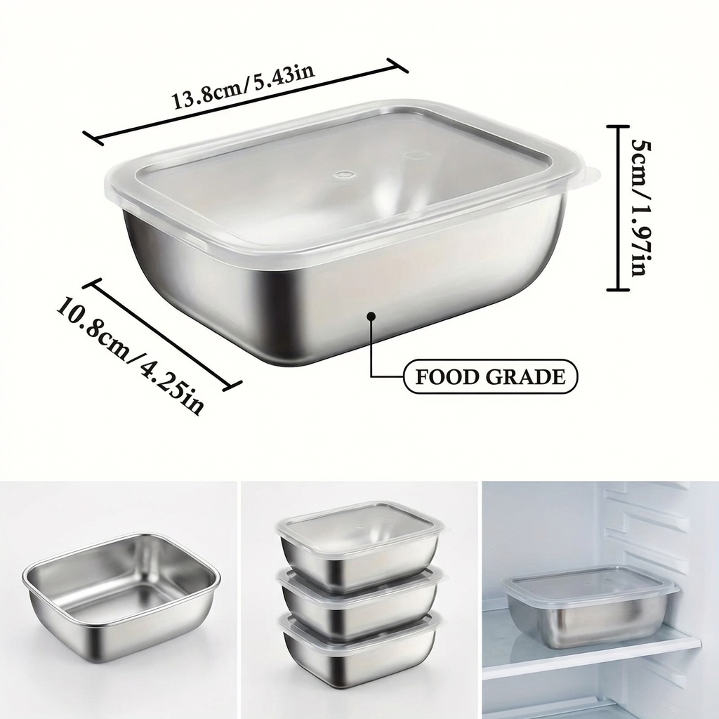 5PCS Stainless Steel Food Stor - đánh giá và giá Meal Prep Chef