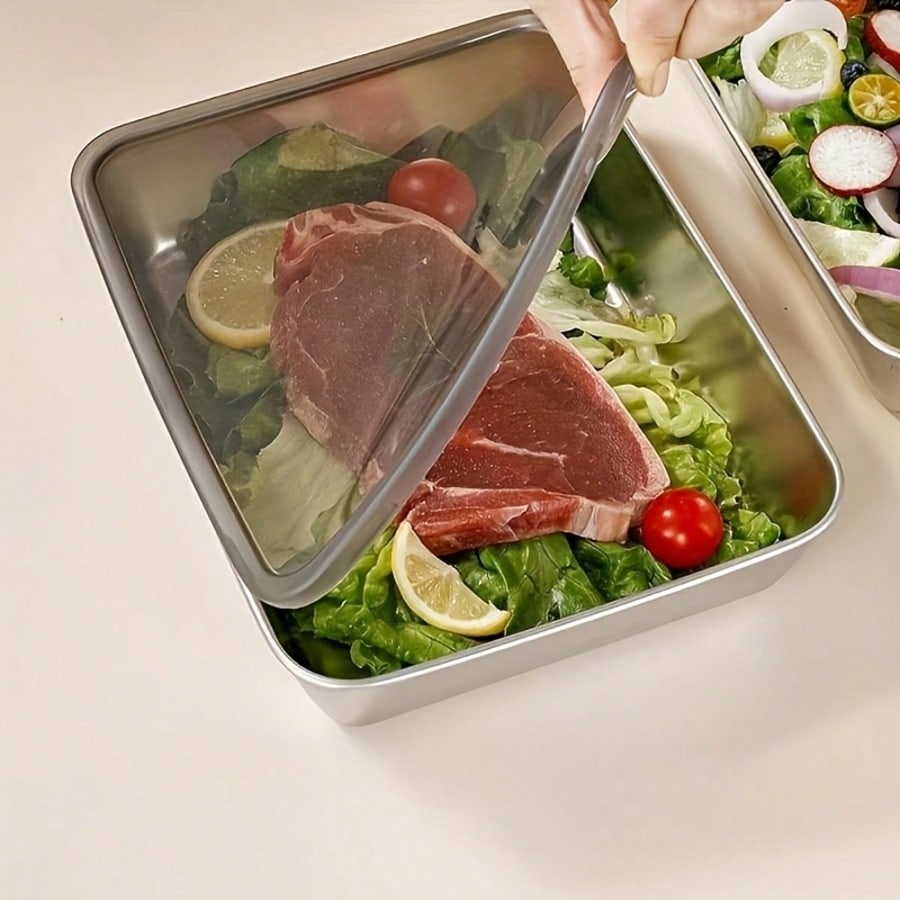 6pcs(3 Boxes+ 3 Lids) Stainles - đánh giá và giá Meal Prep Box