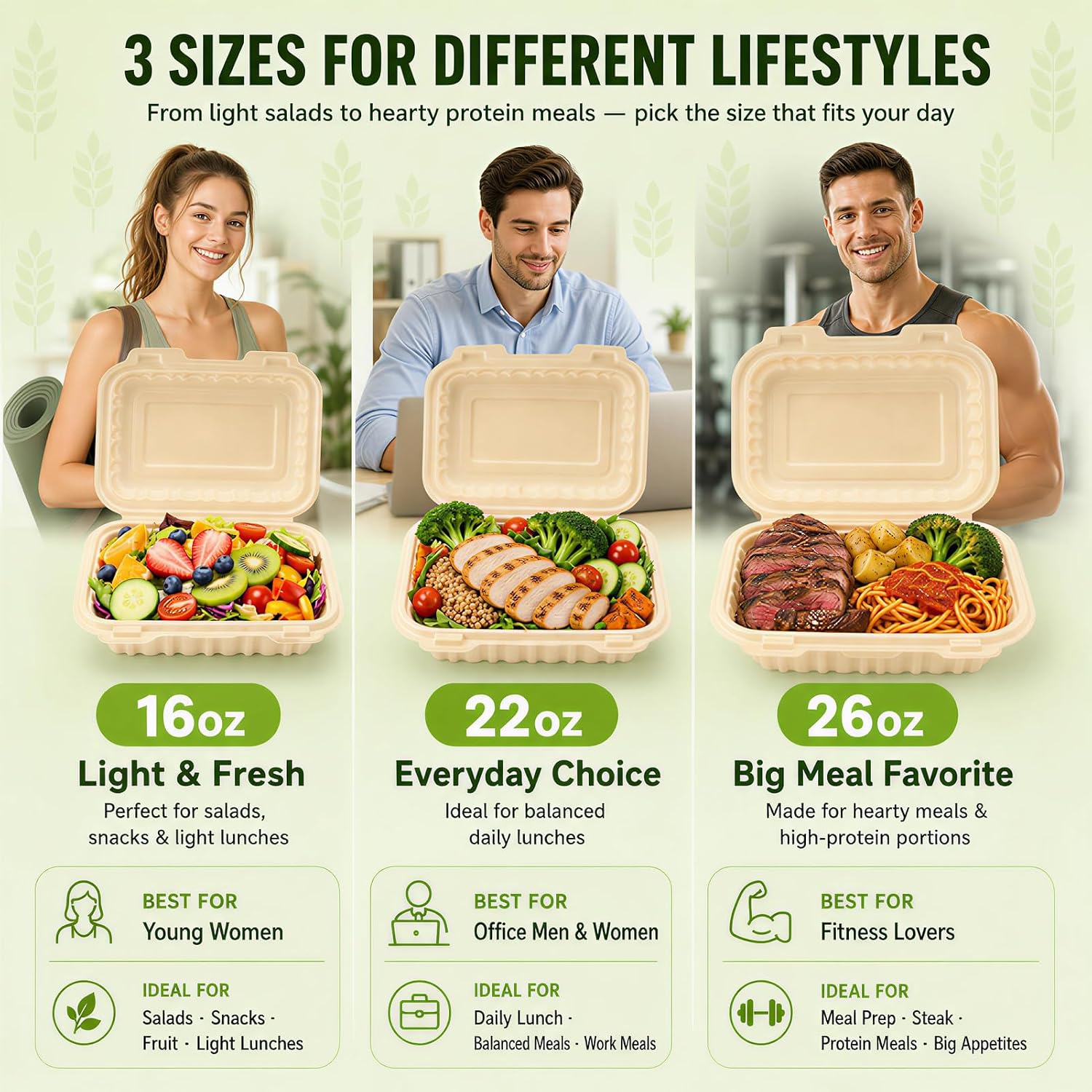 50 Pack 16oz Clamshell Take Ou - đánh giá và giá Meal Prep Box